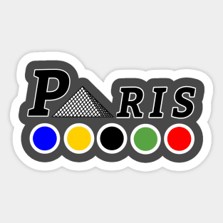 Paris olympique Louvre b Sticker